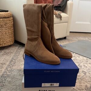 Stuart Weitzman Over the Knee Brown Suede Boots